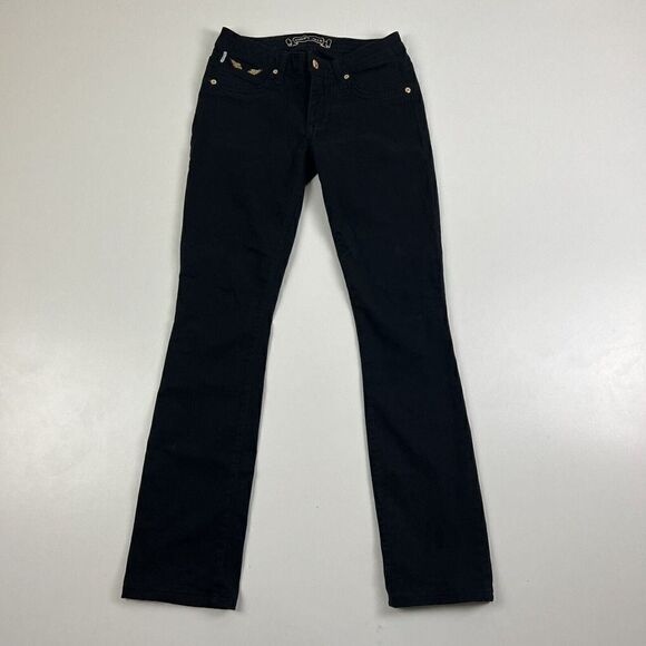 Robins Jean Women's Black Marilyn Style#SP8072GLD Gold Jeans Size 26 X 30 - Picture 1 of 16